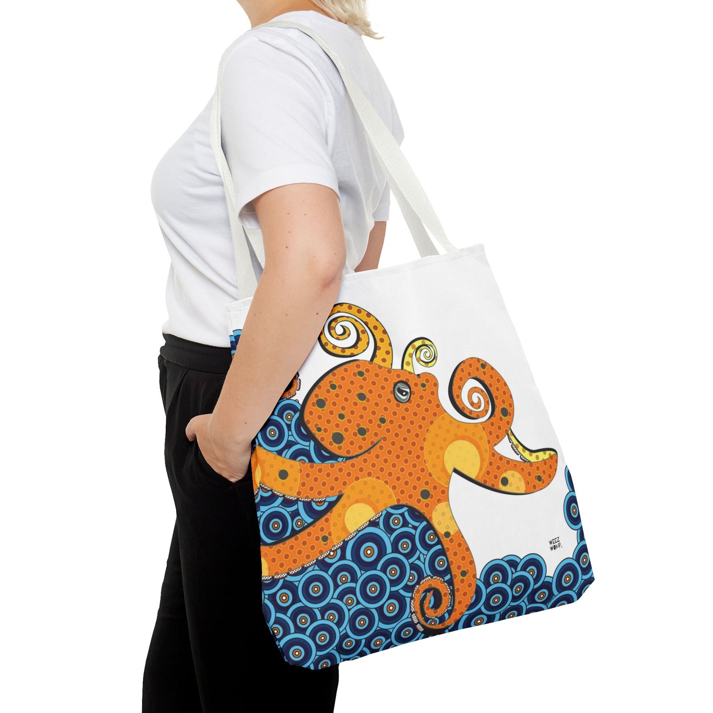 Octopus in Reef Blue - Fashion Tote & Beach Bag