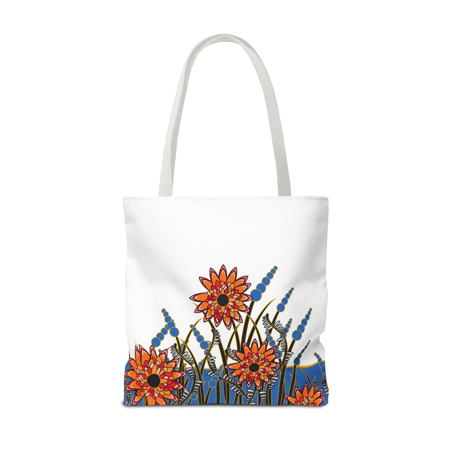 Flowers in Blue - Fashion Tote & Beach Bag