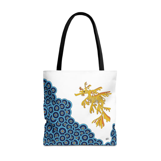 Seahorse in Blue - Fashion Tote & Beach Bag