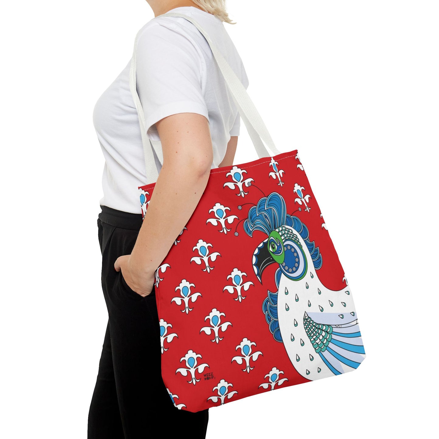 Fluer de Lis Rooster in Red - Fashion Tote & Beach Bag