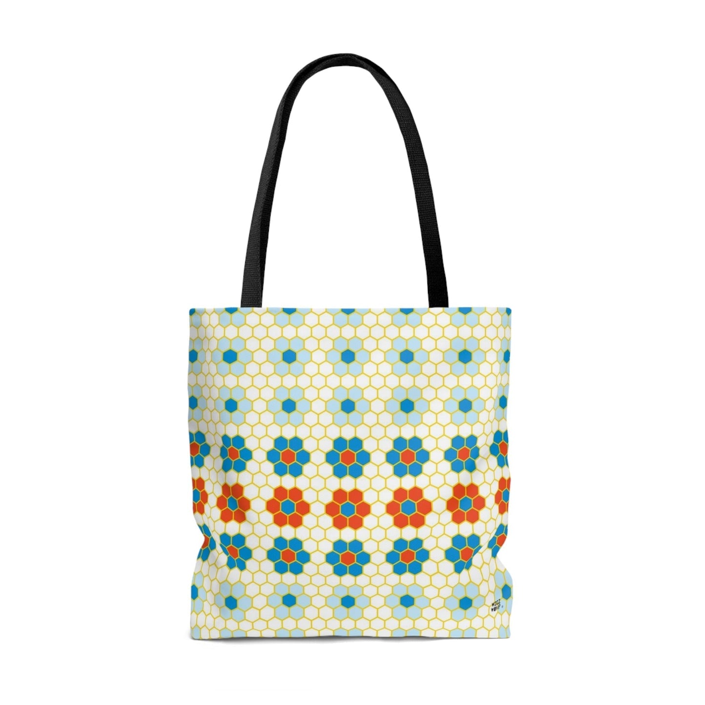 Blue Honeycomb - Fashion Tote & Beach Bag - WeezWomp