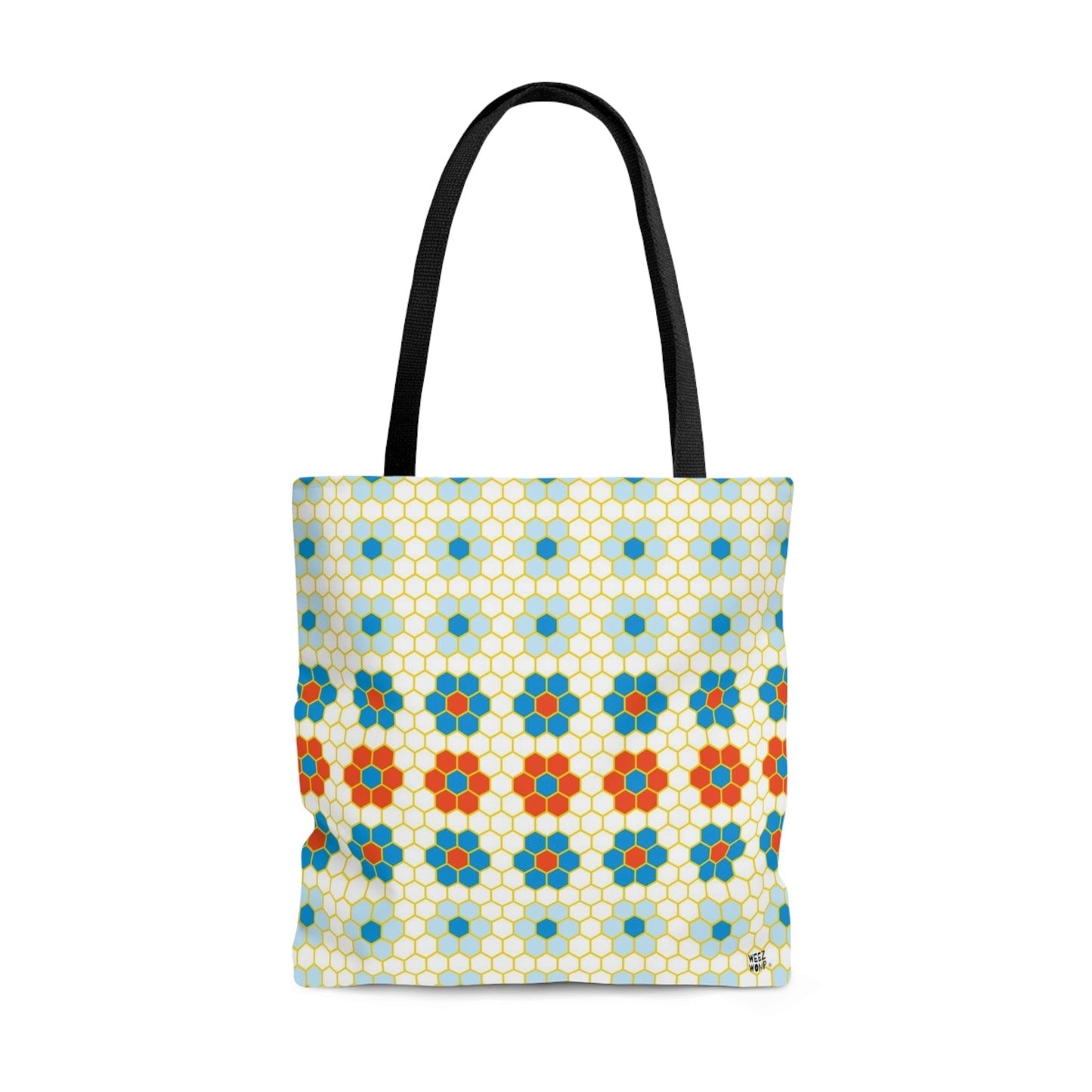 Blue Honeycomb - Fashion Tote & Beach Bag - WeezWomp