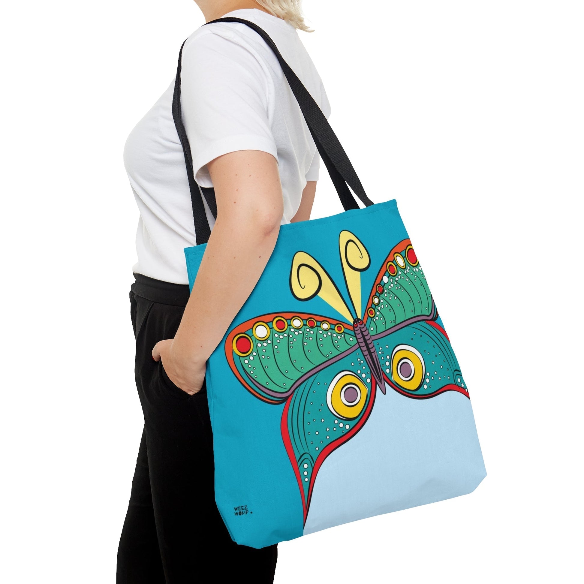 Butterfly in Blue - Fashion Tote & Beach Bag - WeezWomp