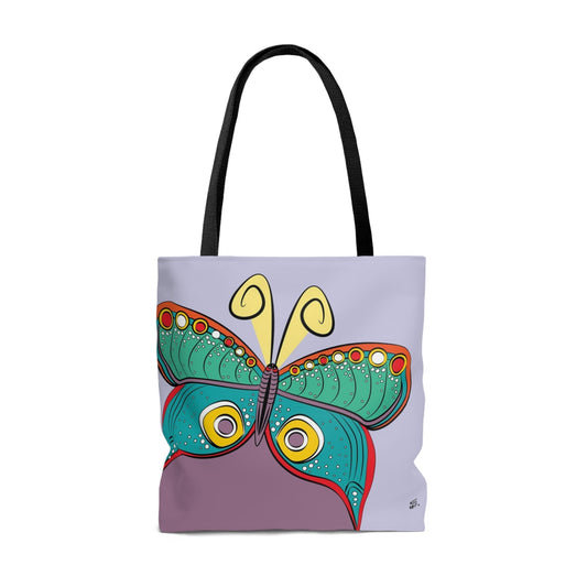 Butterfly in Purple - Fashion Tote & Beach Bag - WeezWomp