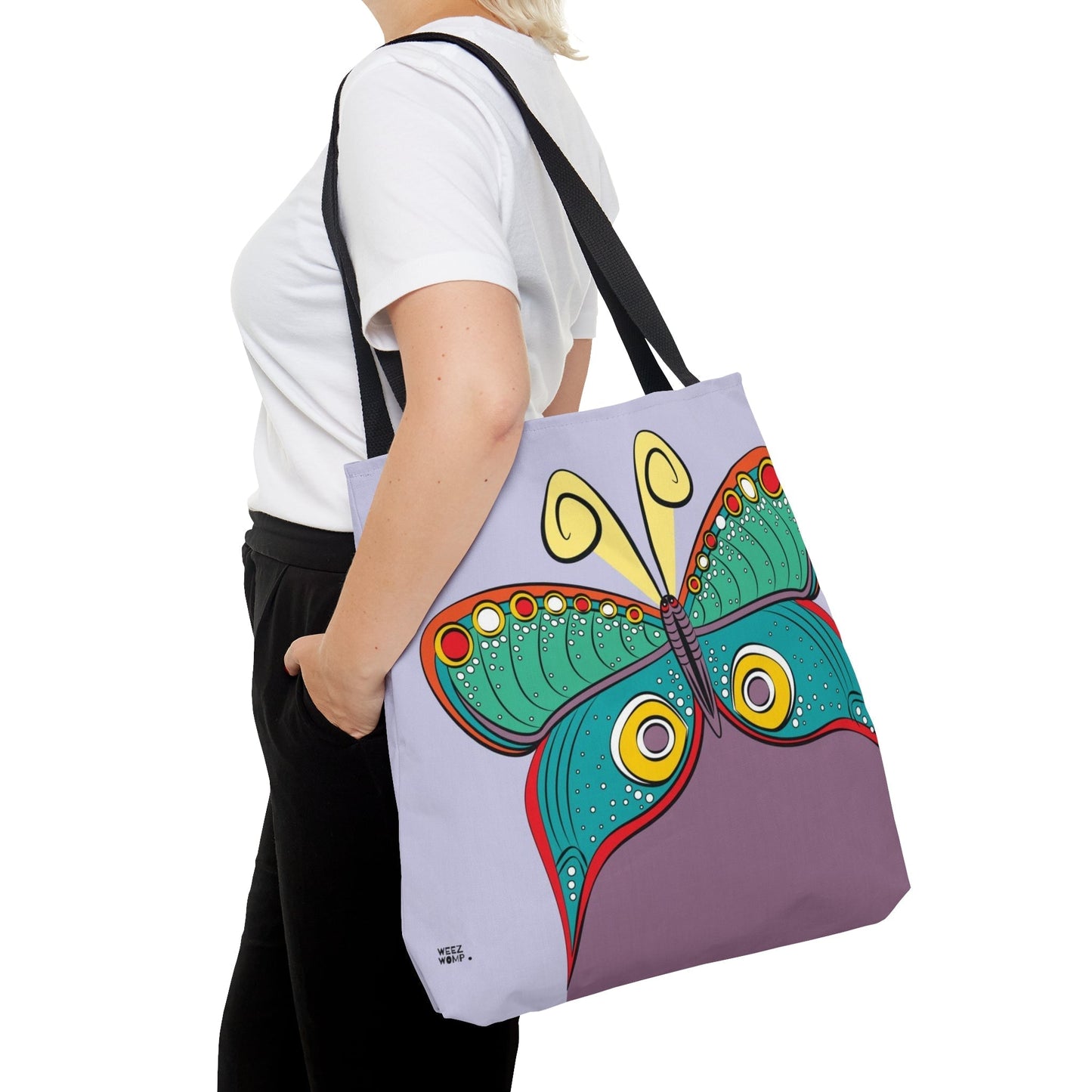 Butterfly in Purple - Fashion Tote & Beach Bag - WeezWomp