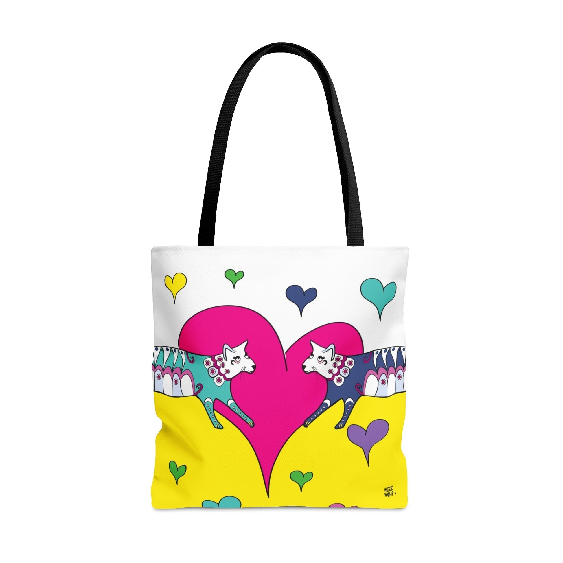 Cat Love in Pink - Fashion Tote & Beach Bag - WeezWomp