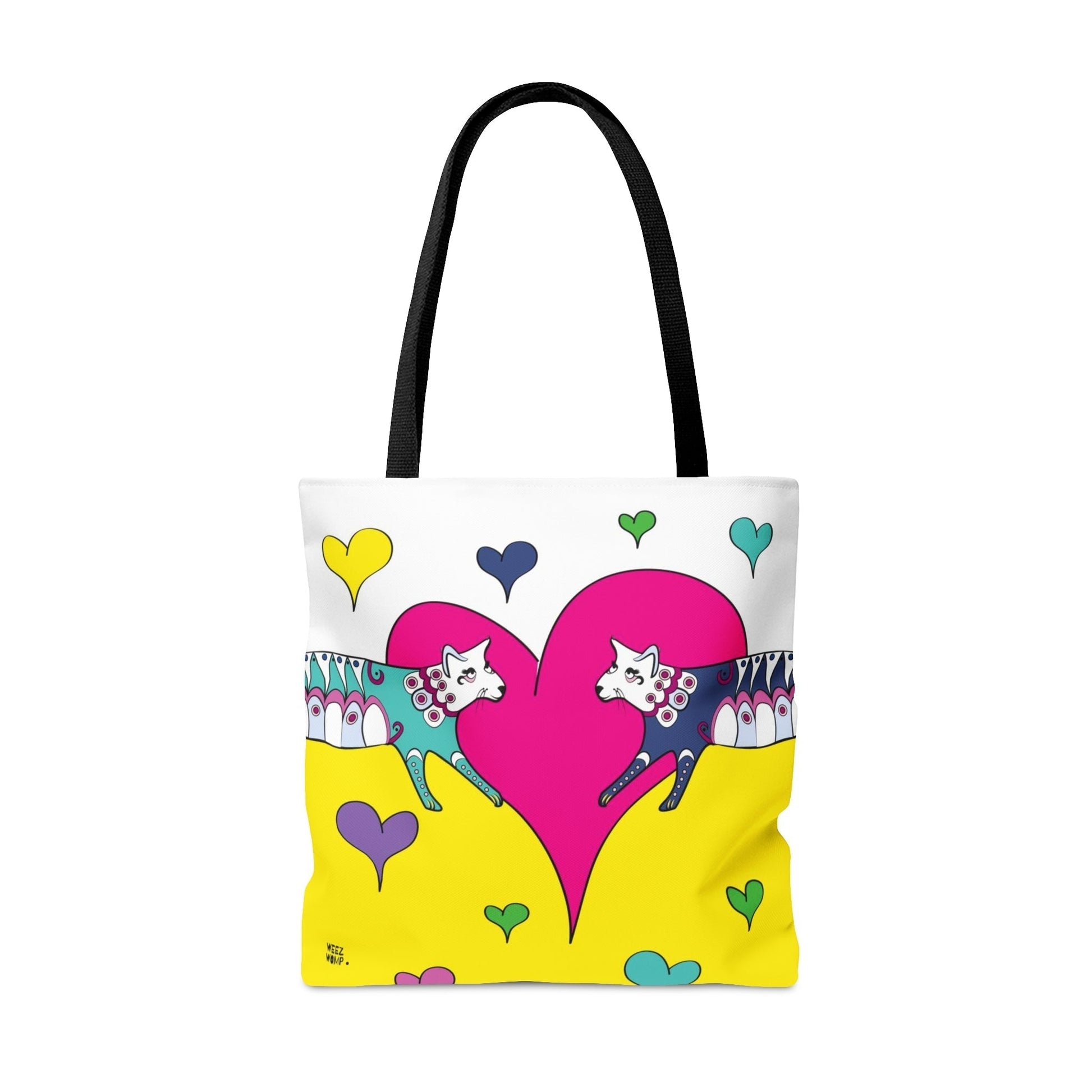 Cat Love in Pink - Fashion Tote & Beach Bag - WeezWomp