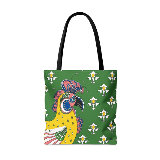 Copy of Fluer de Lis Rooster in Green - Fashion Tote & Beach Bag - WeezWomp