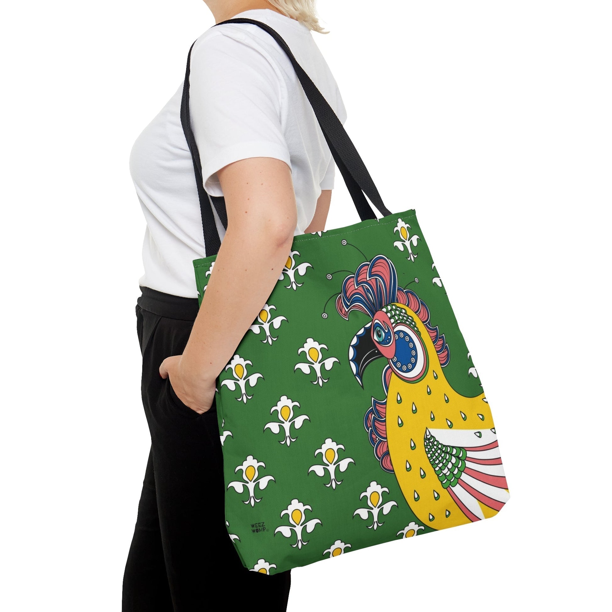 Copy of Fluer de Lis Rooster in Green - Fashion Tote & Beach Bag - WeezWomp