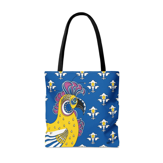 Fluer de Lis Rooster in Blue - Fashion Tote & Beach Bag - WeezWomp