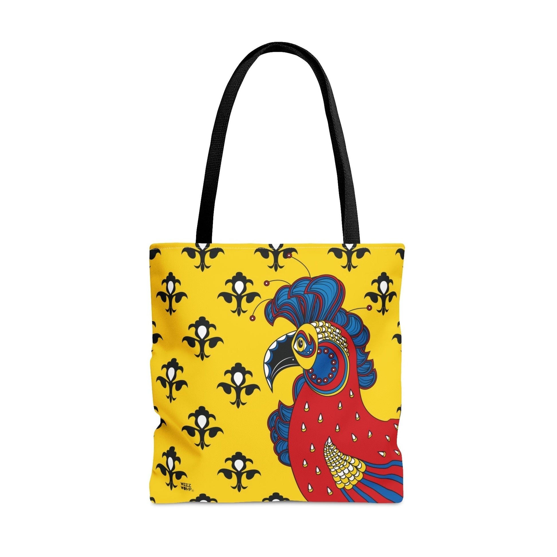 Fluer de Lis Rooster in Yellow - Fashion Tote & Beach Bag - WeezWomp