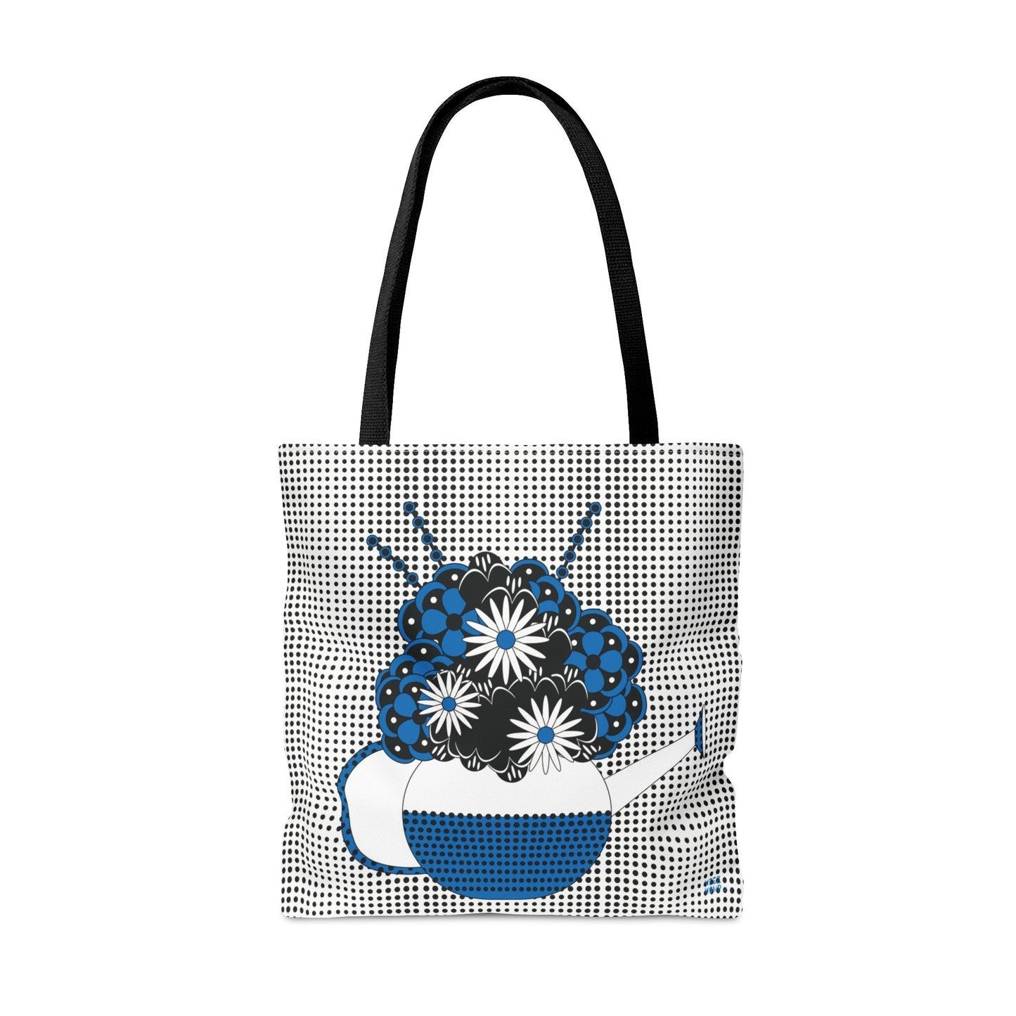 Gardeners Delight Blue Watering Can & Flowers - Fashion Tote & Beach Bag - WeezWomp