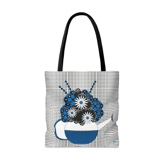 Gardeners Delight Blue Watering Can & Flowers - Fashion Tote & Beach Bag - WeezWomp