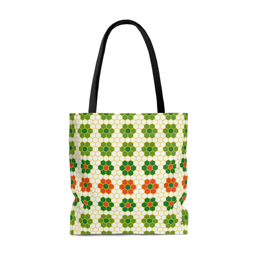 Green Honeycomb - Fashion Tote & Beach Bag - WeezWomp