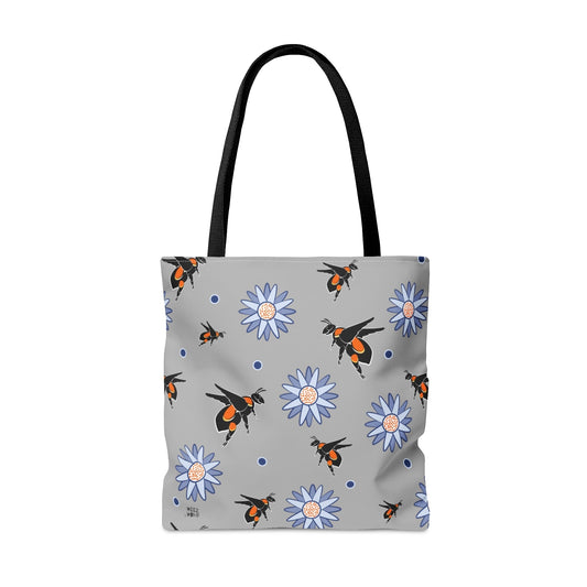 Grey Bumble Bee - Fashion Tote & Beach Beach - WeezWomp