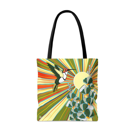 Hummingbird in Camo - Fashion Tote & Beach Bag - WeezWomp