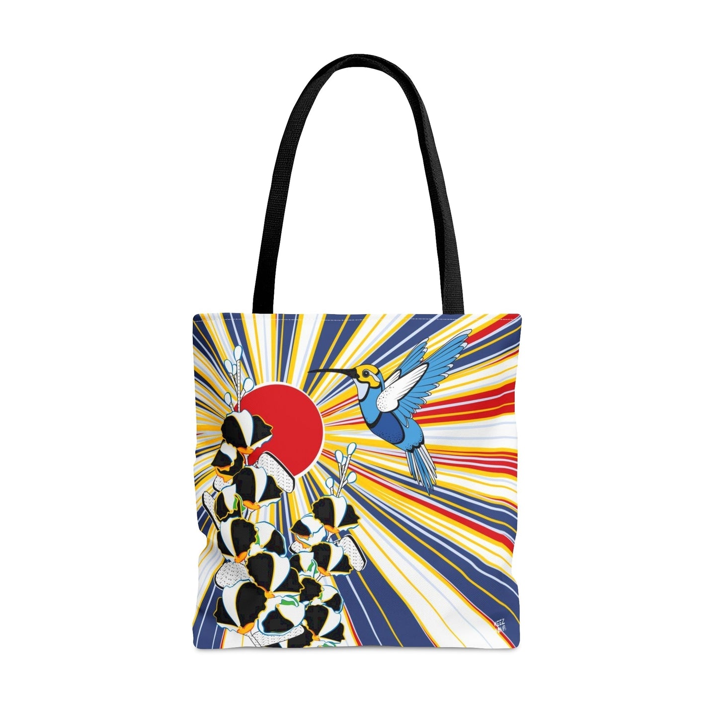 Hummingbird in Pop Fashion Tote & Beach Bag - WeezWomp