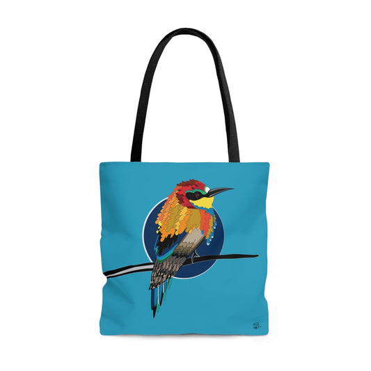 Little Bird in Turquoise - Fashion Tote & Beach Bag - WeezWomp