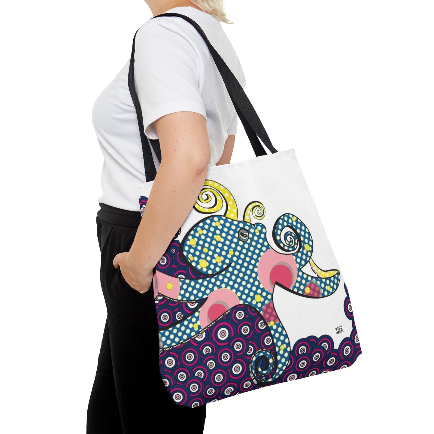 Octopus in Reef Pink - Fashion Tote & Beach Bag - WeezWomp