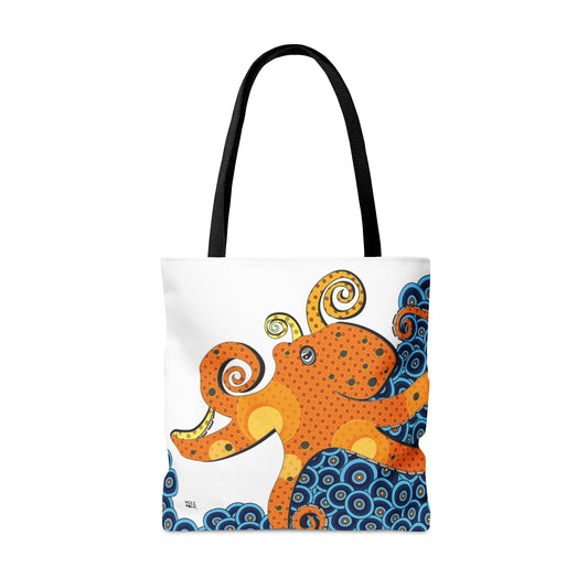 Octopus Reef in Blue - Fashion Tote & Beach Bag - WeezWomp