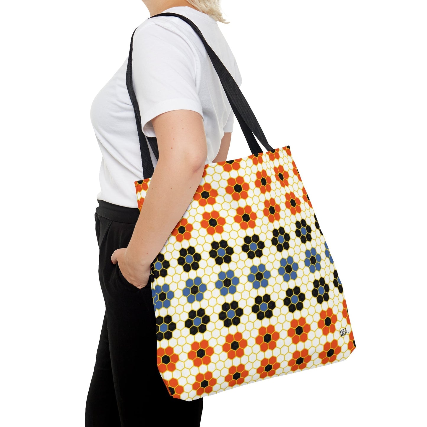 Orange Honeycomb - Fashion Tote & Beach Bag - WeezWomp