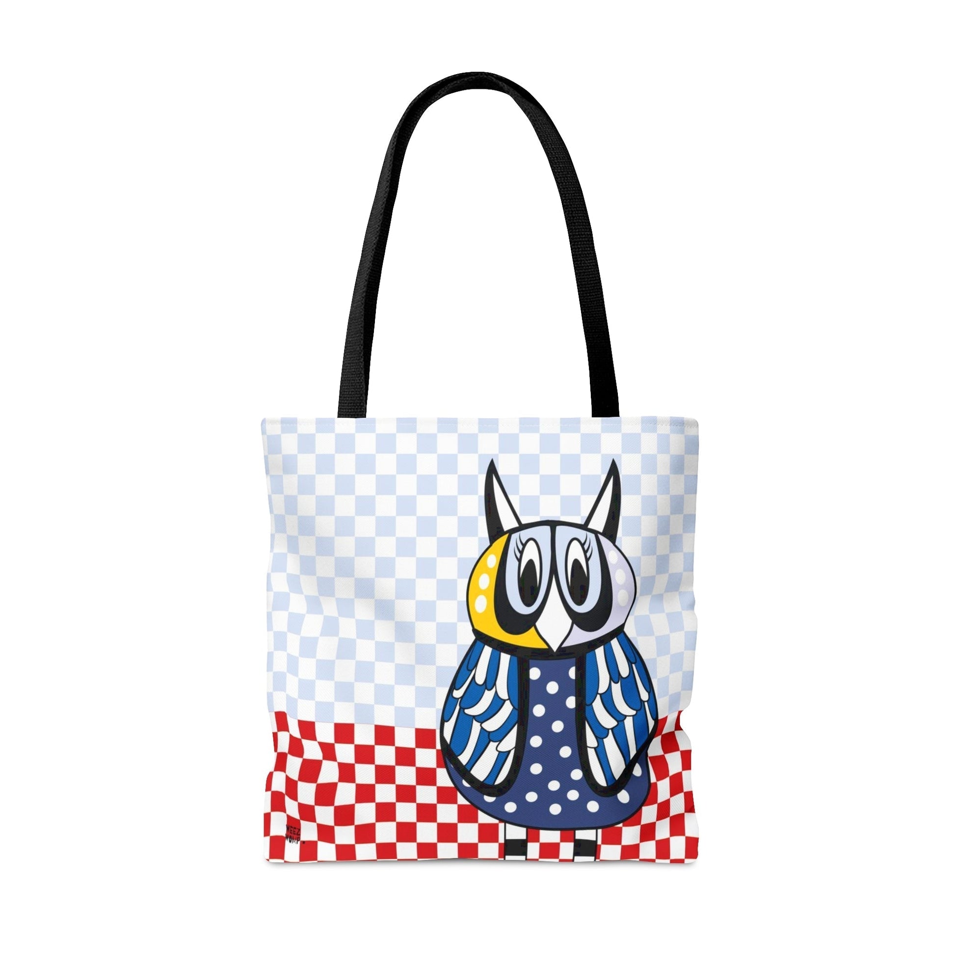 Owl in Blue - Fashion Tote & Beach Bag - WeezWomp