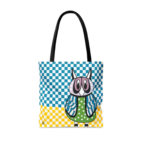 Owl in Green - Fashion Tote & Beach Bag - WeezWomp