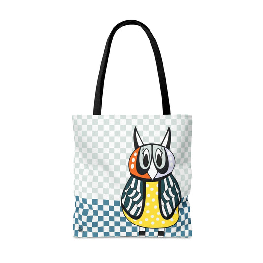 Owl in Grey - Fashion Tote & Beach Bag - WeezWomp