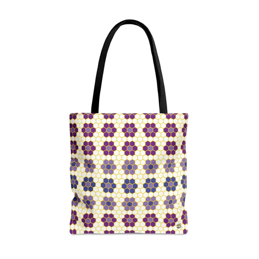 Purple Honeycomb - Fashion Tote & Beach Bag - WeezWomp