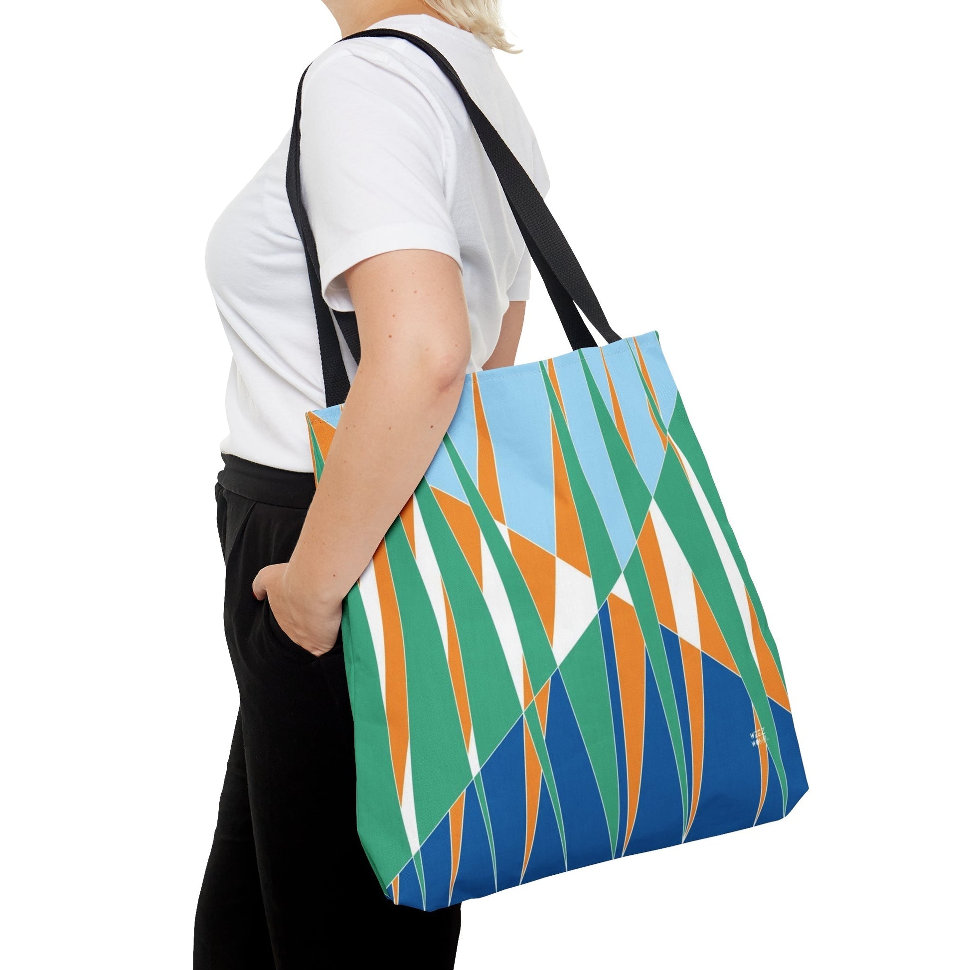 Seagrass in Blue - Fashion Tote & Beach Bag - WeezWomp