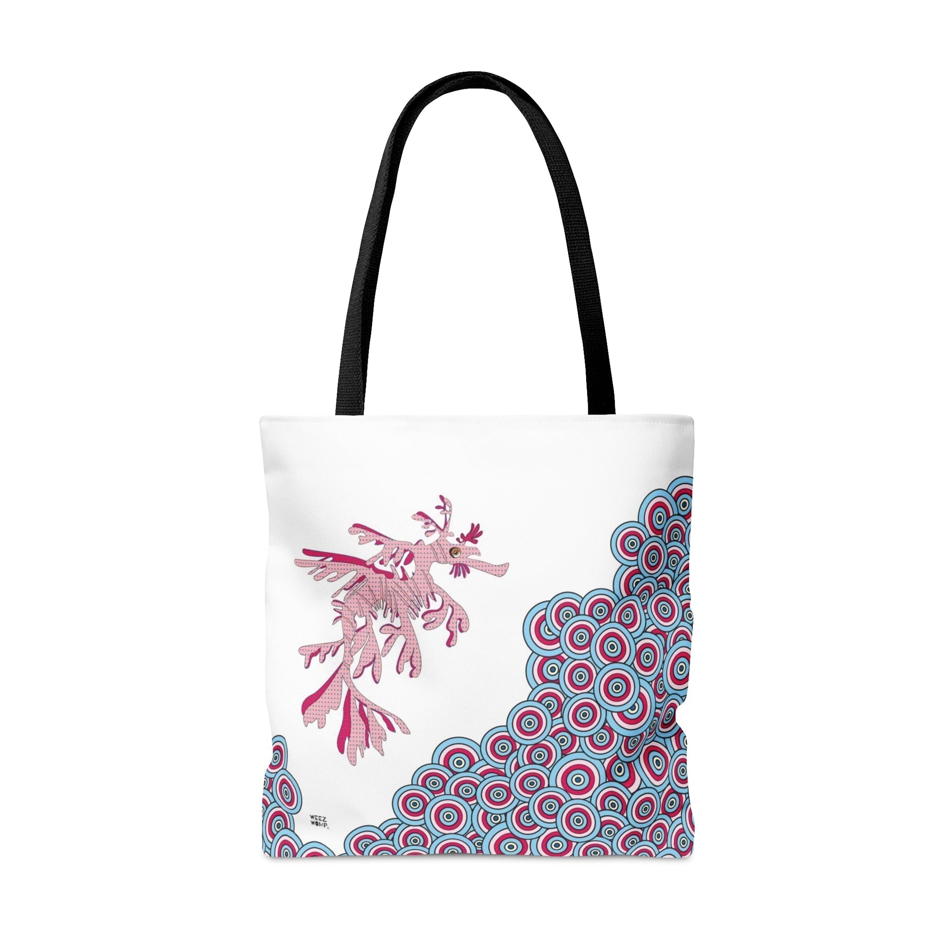 Seahorse in Pink - Fashion Tote & Beach Bag - WeezWomp