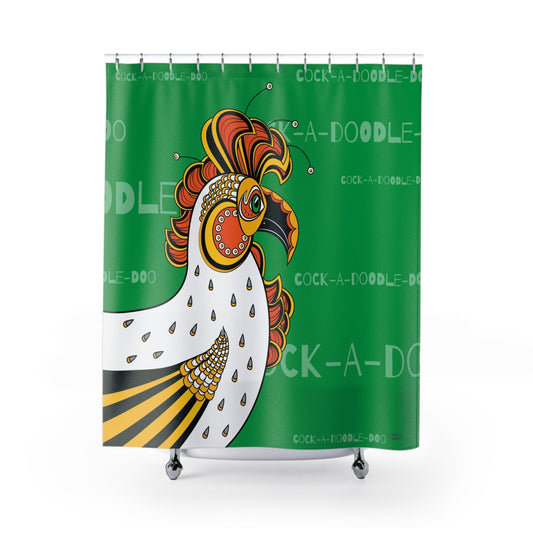 Shower Curtain. Rooster Art, Modern Fabric, Unique Shower Curtains, Home Decor, Fun Shower Curtains, Modern Shower Curtains, Farm House Bath Decor - WeezWomp