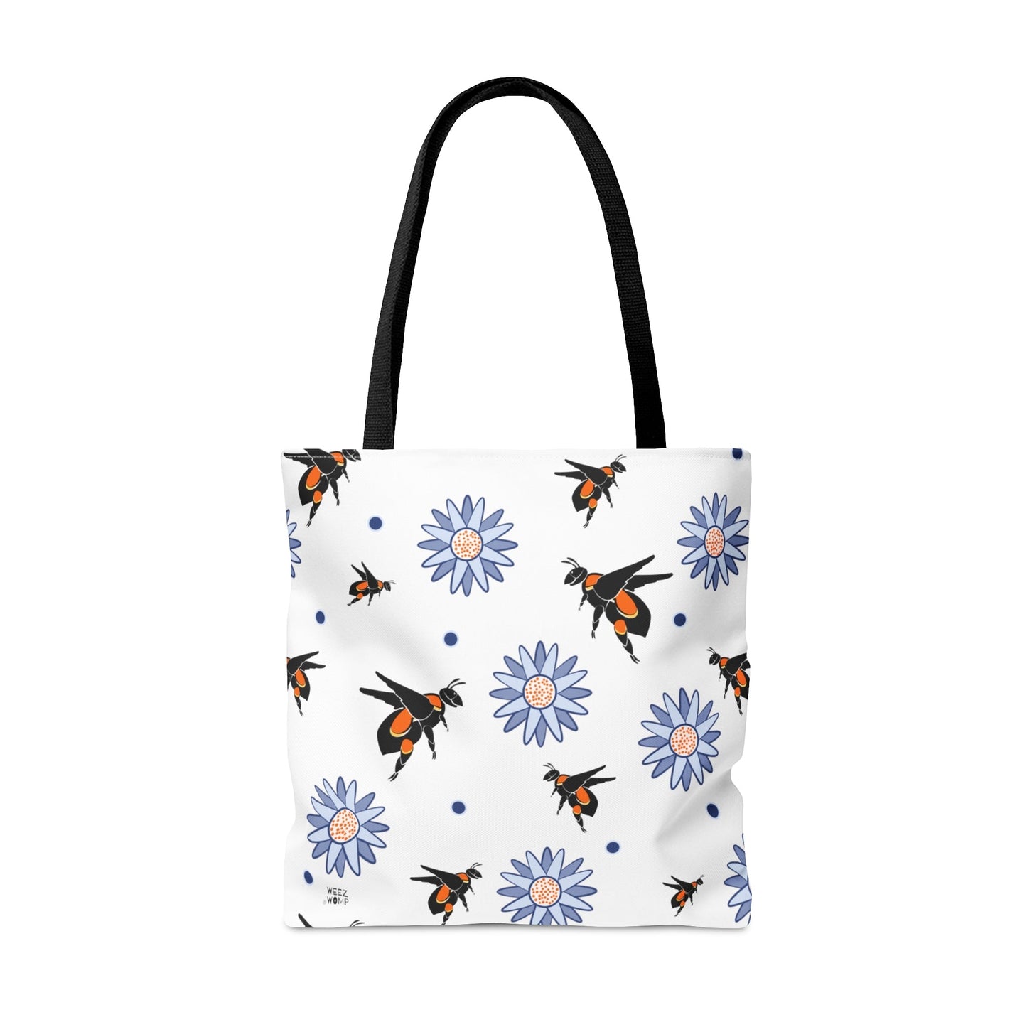 White Bumble Bee Fashion Tote & Beach Bag - WeezWomp