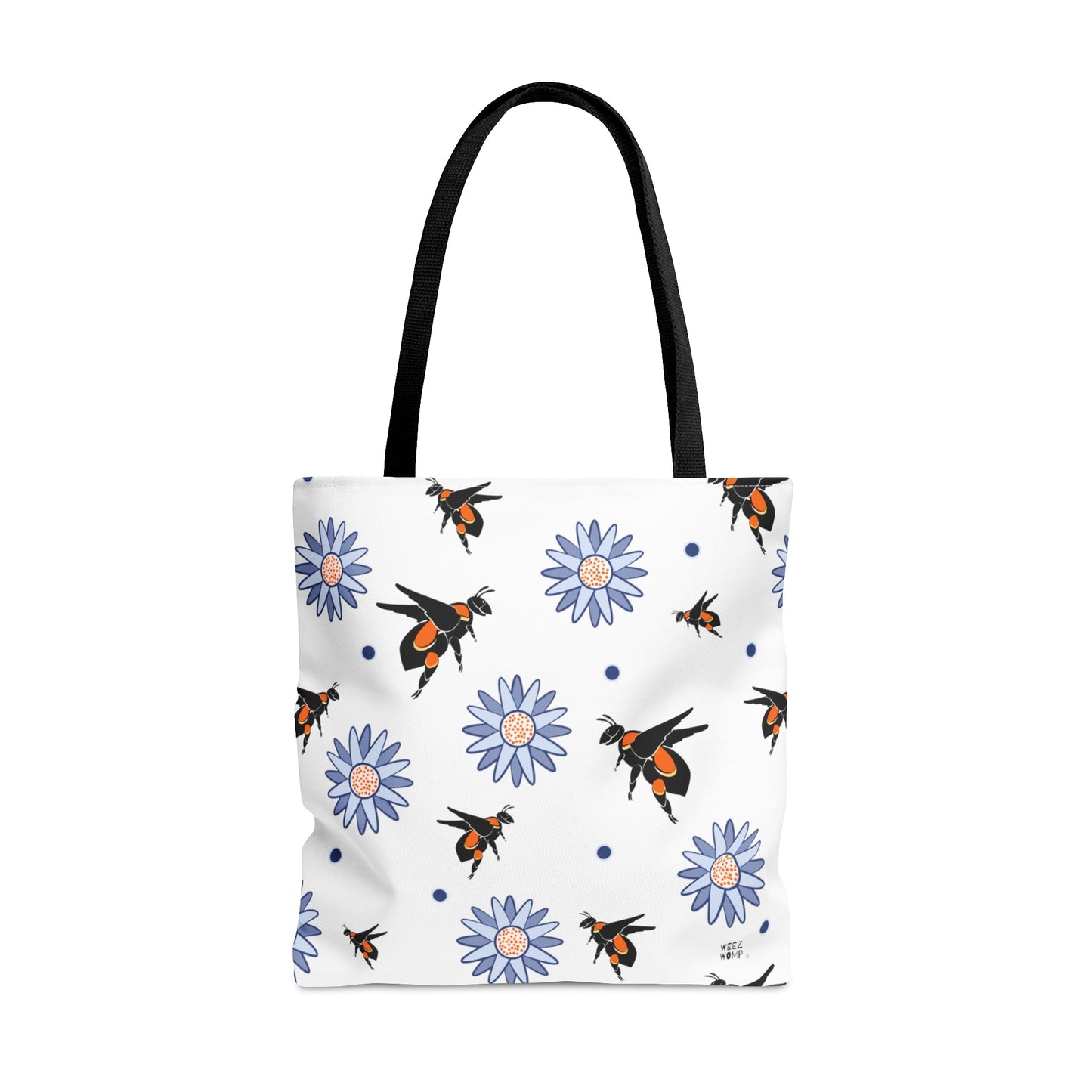 White Bumble Bee Fashion Tote & Beach Bag - WeezWomp