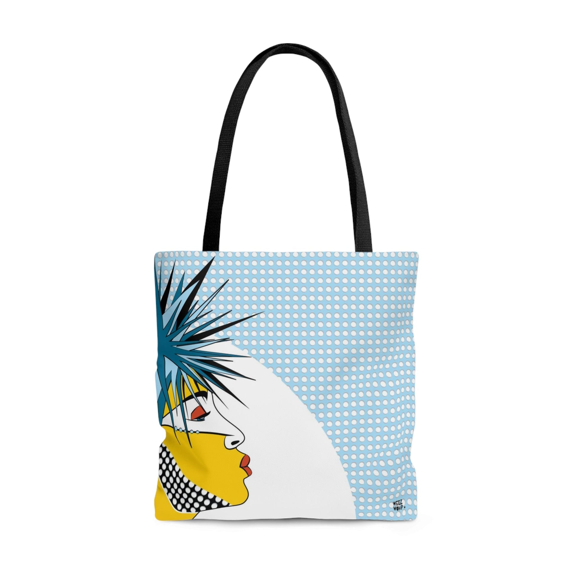 XO in Blue Canvas - Fashion Tote & Beach Bag - WeezWomp