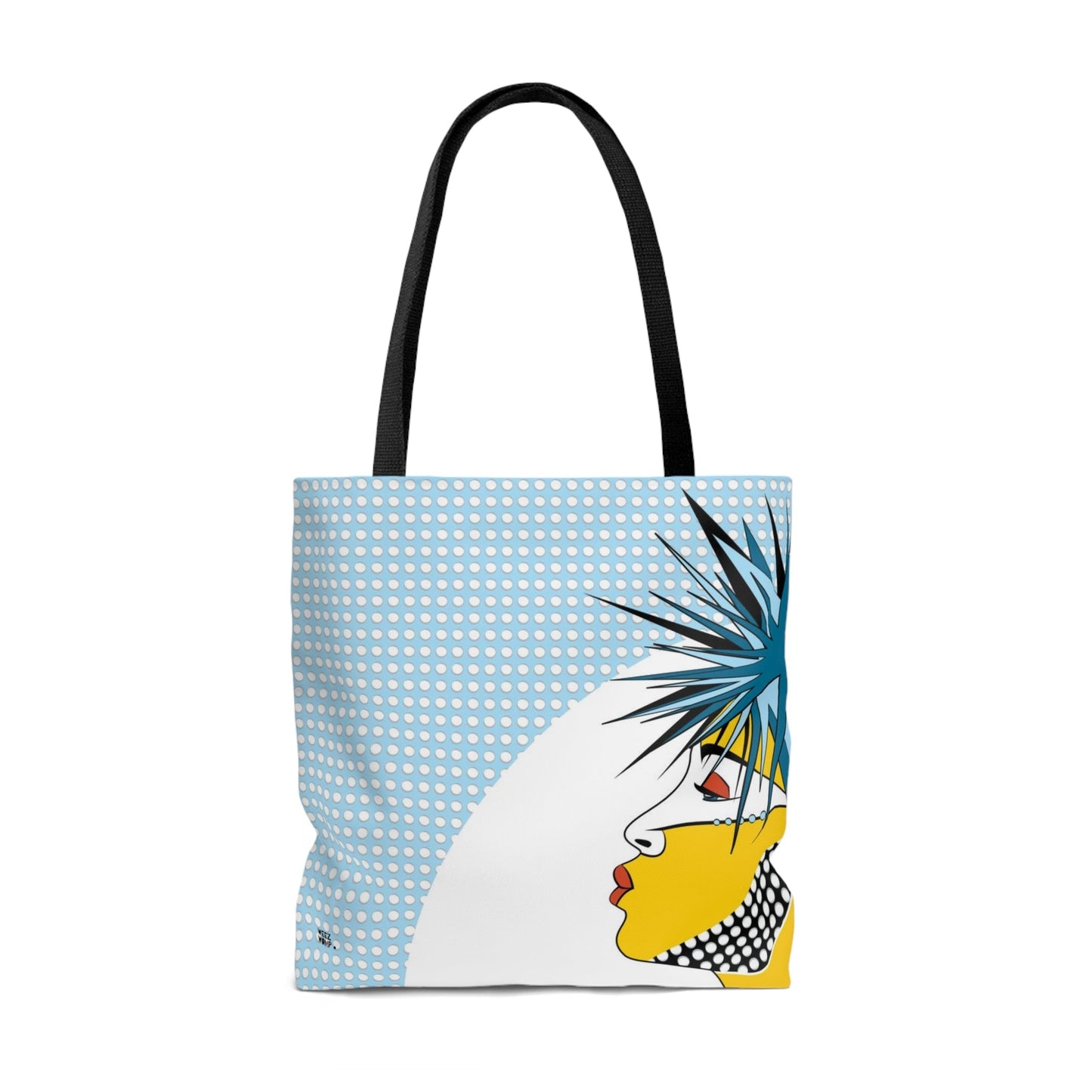 XO in Blue Canvas - Fashion Tote & Beach Bag - WeezWomp