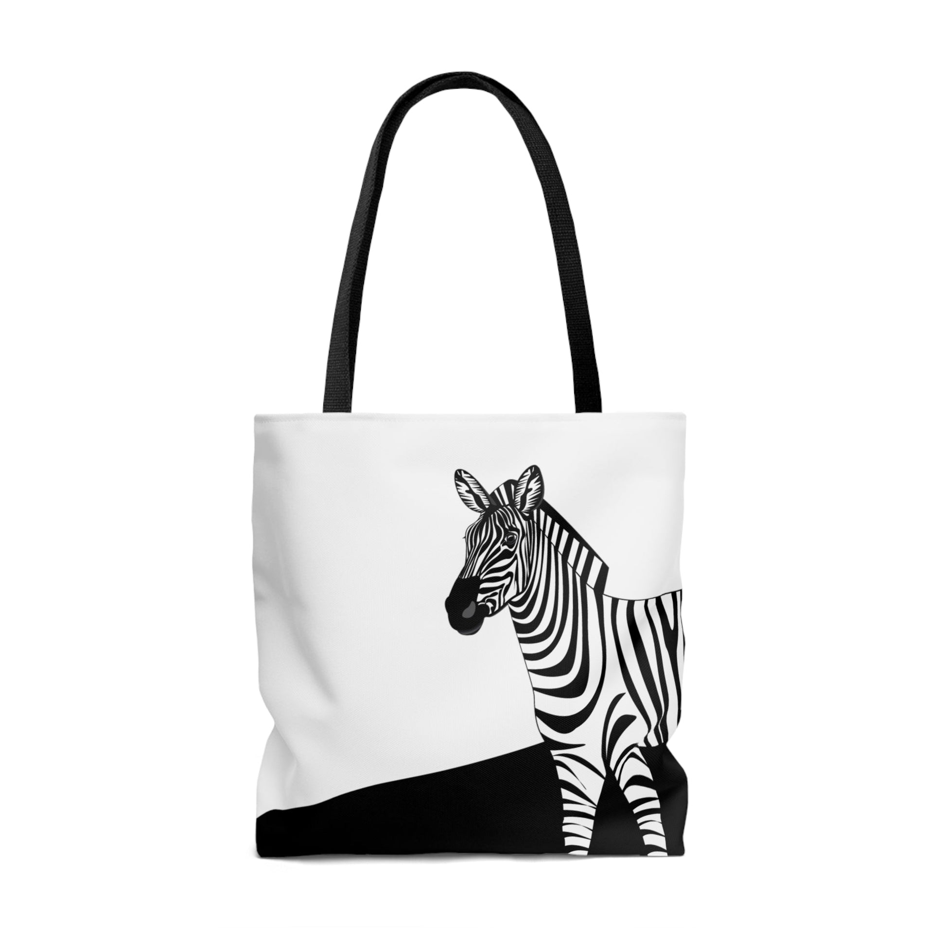 Zebra on White - Fashion Tote & Beach Bag - WeezWomp